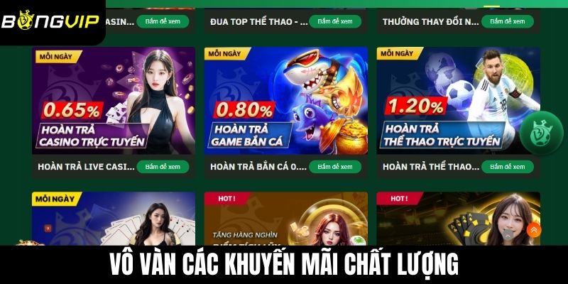 Vô vàn các khuyến mãi chất lượng